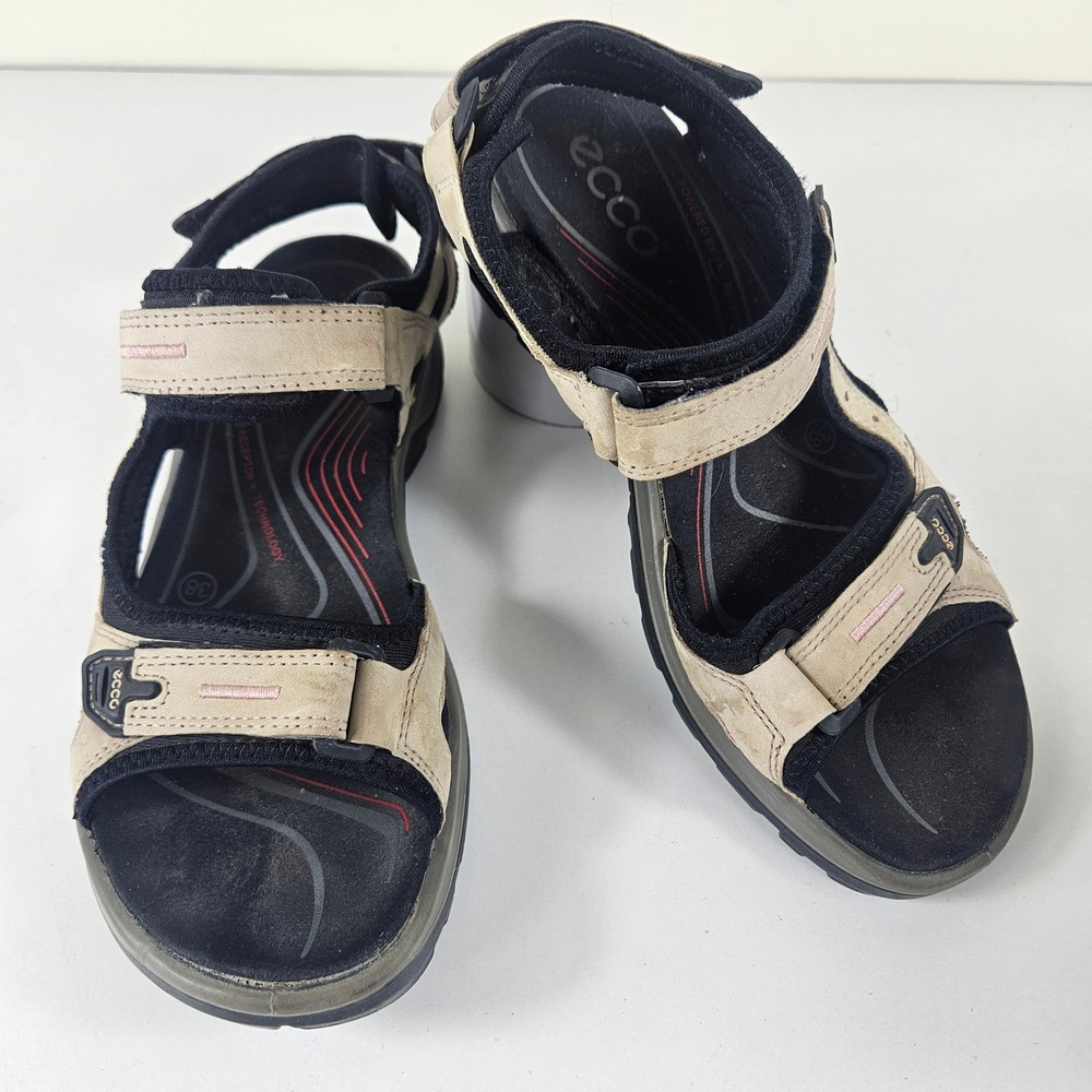ECCO Yucatan Offroad Nubuck Womens 7.5 Sandals Hiking Walking Shoes Atmospheric